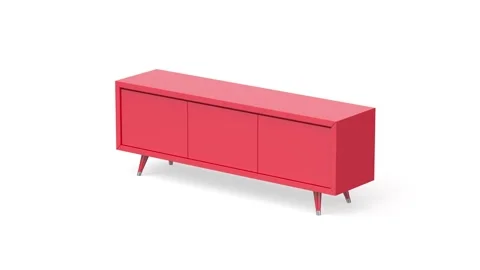 Red TV stand Stock Footage 344733893