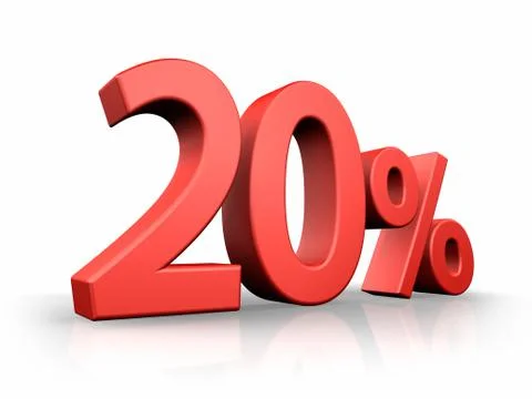 Red twenty percent Stock Illustration