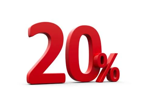 Red twenty percent Stock Illustration