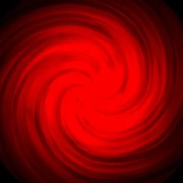 A red twisted galaxy on a black background. Red abstraction.  Stock Illustration