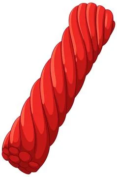 Red Twisted Licorice Candy Stick Vector Illustration on White Background Stock Illustration