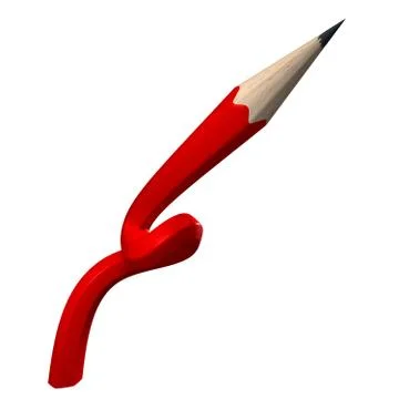 Red twisted pencil Stock Illustration