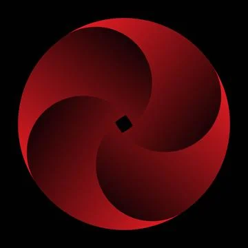 Red Twisted Ribbon Vortex Stock Illustration