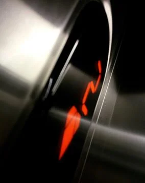 Red two arrow panel highlight 2 Foto stock