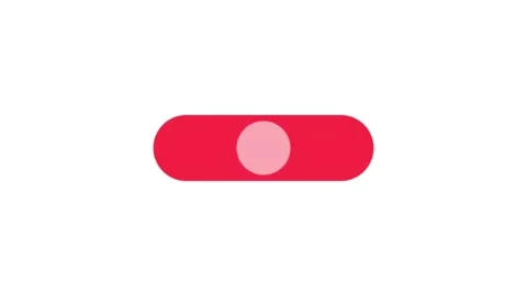 Red UI Toggle Switch Animation - On Off Concept Vídeos de archivo 334736896