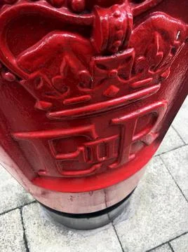 Red uk post box Foto stock