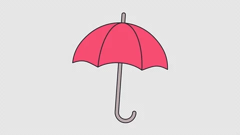 Red umbrella Vídeo Stock 335512338