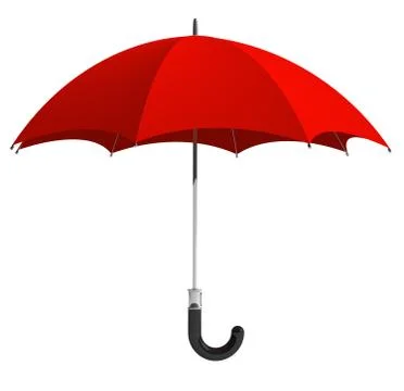 Red umbrella Illustrazione stock