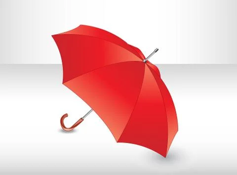 Red umbrella. Stock Illustration