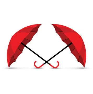 Red umbrella Stock Illustration