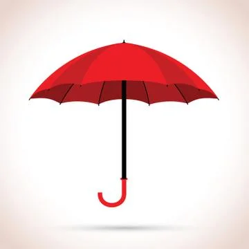 Red umbrella Stock Illustration