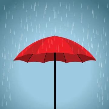 Red umbrella 스톡 일러스트