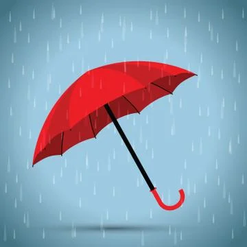 Red umbrella Stock Illustration