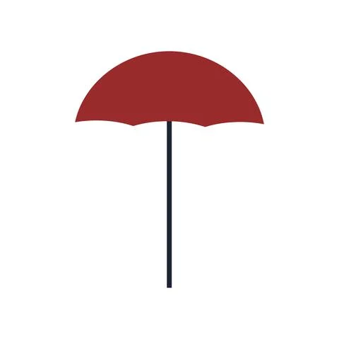 Red umbrella isolated vector design Ilustración de archivo