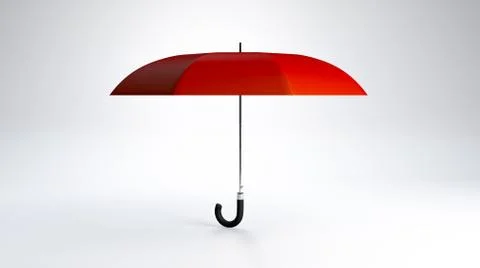 Red umbrella mockup Stock Illustration