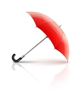 Red umbrella vector illustration 스톡 일러스트