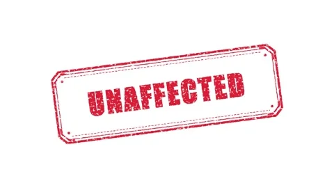 Red unaffected rubber stamp animation on black and white background. 4K Stock Footage 345778582