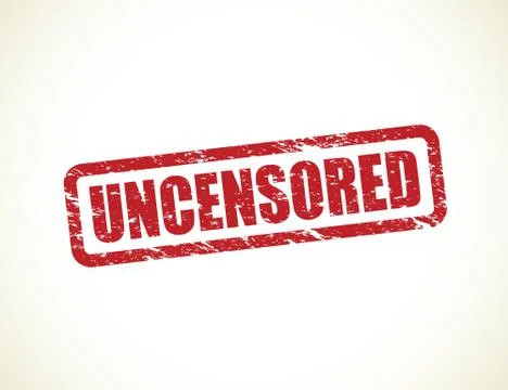 A red uncensored stamp Stock Illustration