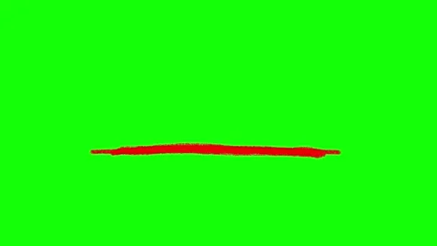 Red underline brush stroke highlight animation on green screen background Stock Footage 308339921