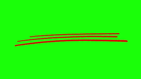 Red underscore lines, hand drawn doodle animation Stock Footage 325721065