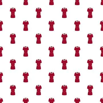Red uniform dress seamless pattern background texture Illustrazione stock