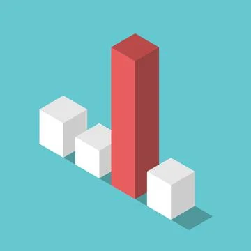 Red unique bar concept Stock Illustration