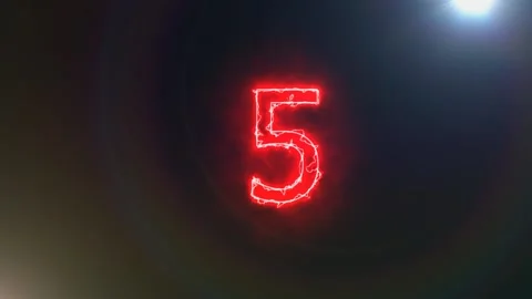 Red Universal Countdown effect. Countdown Clock from 10 to 0 Stock Footage 130382154