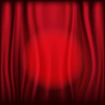 Red ?urtains with light circle イラスト素材