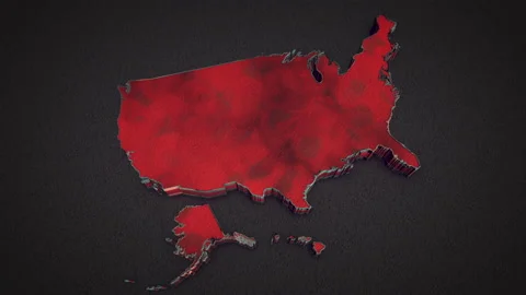 Red US Map Vidéo 149493241