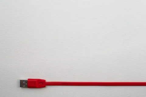 Red USB cable Stock Photos