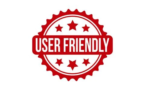 Red User Friendly Rubber Stamp Seal Vector Stock Illustration