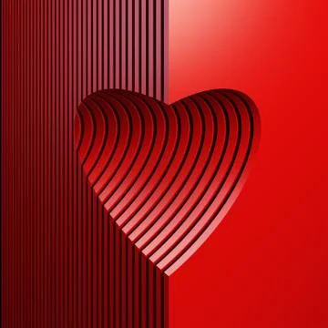 Red valentine heart Stock Illustration