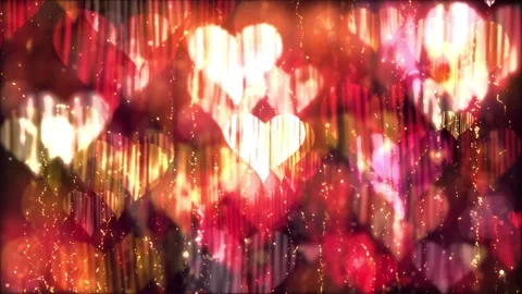 Red Valentine Hearts Background - Loop, Copy Space Stock Footage 311534975