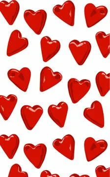 Red valentine hearts pattern for Wrapping paper Stock Illustration