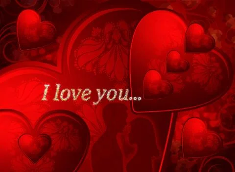 Red valentines card Stock Illustration