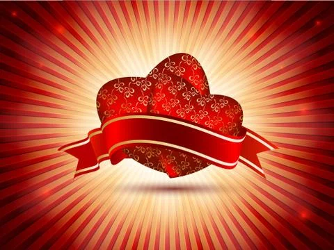Red valentine's day backdrop Stock Illustration