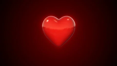 Red Valentines Heart Beating Stock Footage 112343810