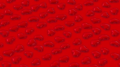 Red Valentine's Hearts Wave Background 스톡 동영상 59529678