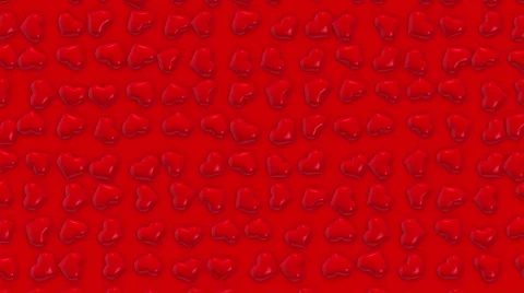 Red Valentine's Hearts Wave Background  Stock Footage 59529687