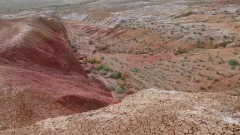 Red Valley and drought Stock Footage 196814905