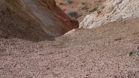 Red valley and drought Stock Footage 197368520