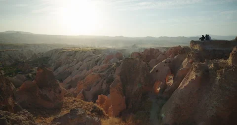 The Red Valley at Sunset, Cappadocia Stockbeeldmateriaal 252011819
