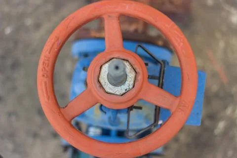 Red valve Stock Photos