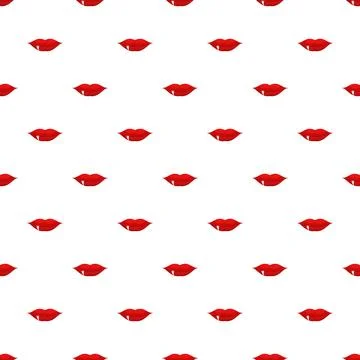 Red vampire lips pattern for halloween celebration Ilustración de archivo