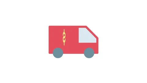 A red van adorned with a dollar sign on the side, indicating a connection t.. Stock Footage 333111500