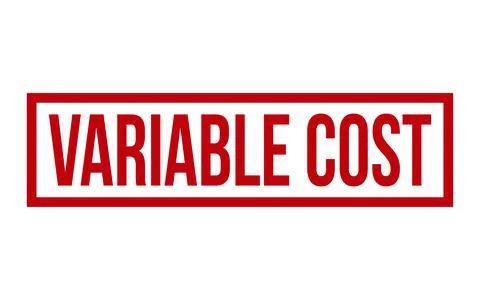 Red Variable Cost Rubber Stamp Seal Vector Stock Illustration
