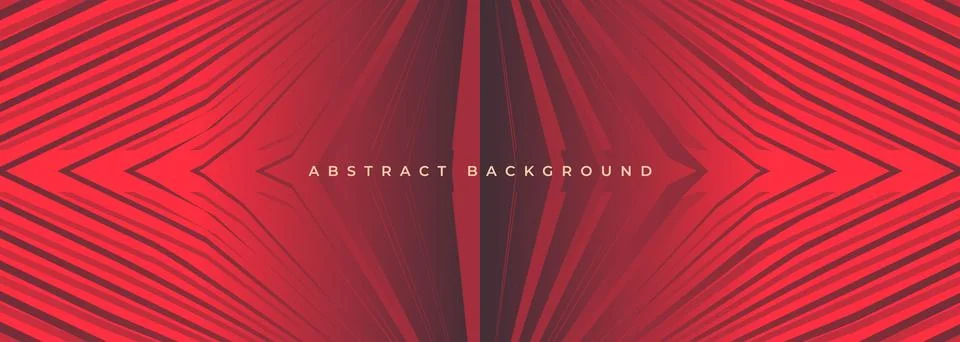 Red vector 3D abstract modern background with tech lines concept design for Stockillustratie