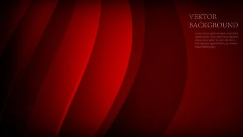 Red vector abstract background with curves lines. For flyer, brochure and web Stock Illustration