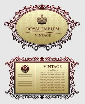 Red vector ancient decorative frameworks Stock Illustration
