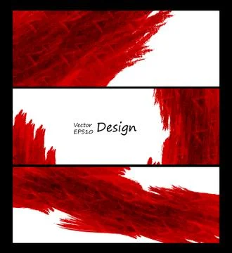 Red vector banners Stock Illustration